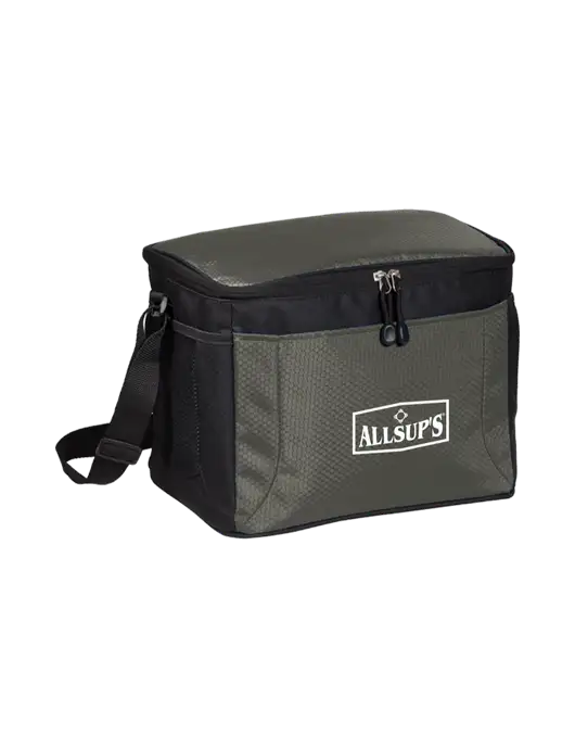 12 Can Grey/Black Cube Cooler w/ALLSUP'S Logo