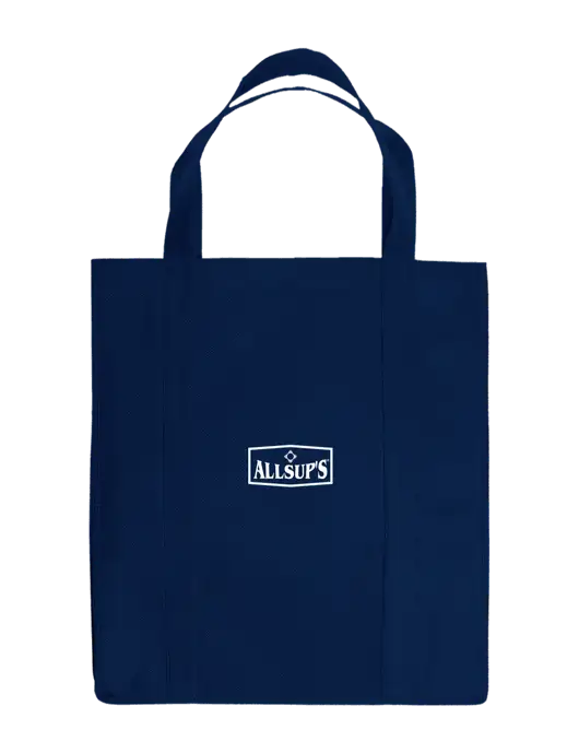 Eco Reusable Jumbo Navy Blue Shopping Bag w/ALLSUP'S Logo