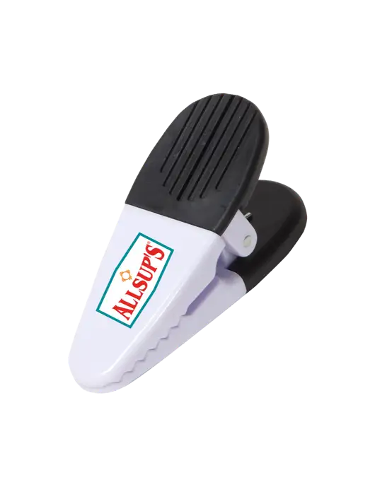 Magnetic White Power Clip w/ALLSUP'S Logo