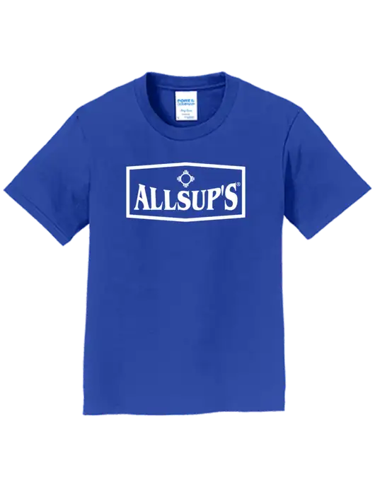 Youth Ring Spun Royal 4.5 oz T-Shirt w/ALLSUP'S Logo