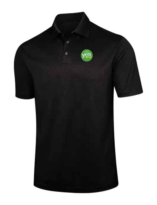 Black Performance Fine Jacquard Polo w/Yesway Logo