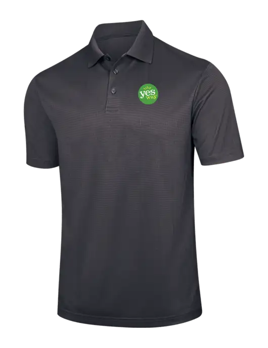 Dark Grey Performance Fine Jacquard Polo w/Yesway Logo