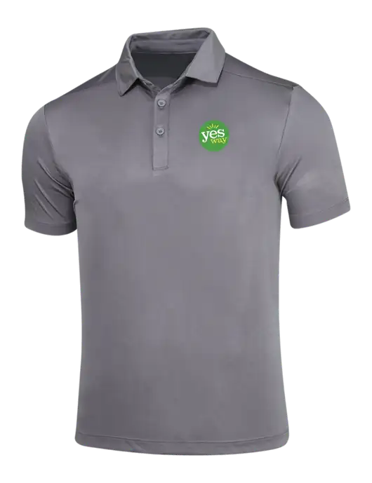 Dark Smoke Grey Posi-UV Pro Polo w/Yesway Logo