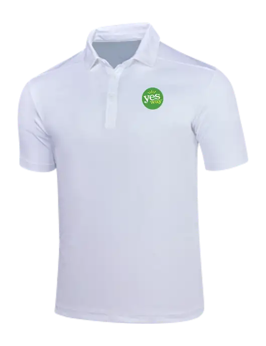 White Posi-UV Pro Polo w/Yesway Logo