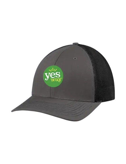 Richardson Adjustable Snapback Original 112 Trucker Cap Dark Grey w/Black Mesh w/Yesway Logo