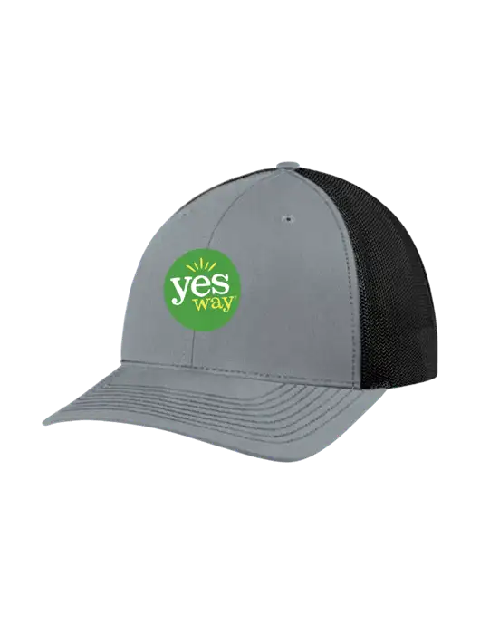 Richardson Adjustable Snapback Original 112 Trucker Cap Heather Grey w/Black Mesh w/Yesway Logo