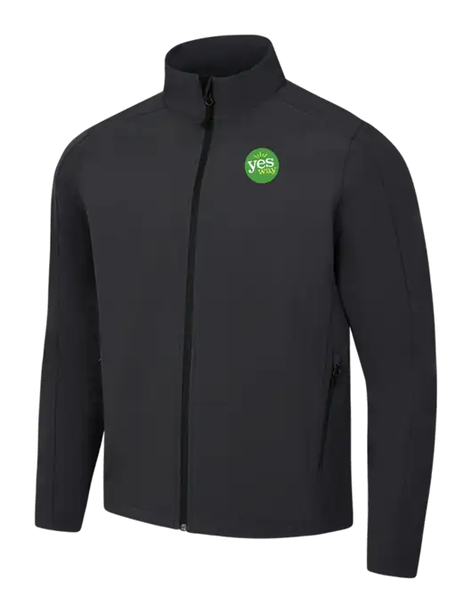 Black Charcoal Heather Core Soft Shell Jacket w/Yesway Logo