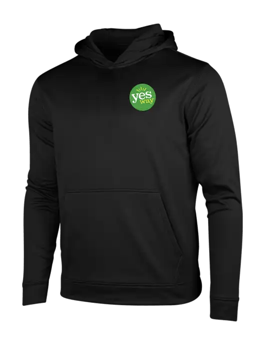 Black Fleece Sport-Wick Hooded Pullover w/Yesway Logo