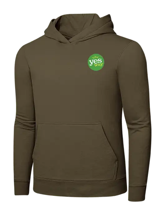 Coyote Brown 7.8 oz Ring Spun Hooded Sweatshirt w/Yesway Logo