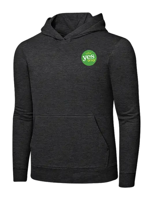 Dark Heather Grey 7.8 oz Ring Spun Hooded Sweatshirt w/Yesway Logo