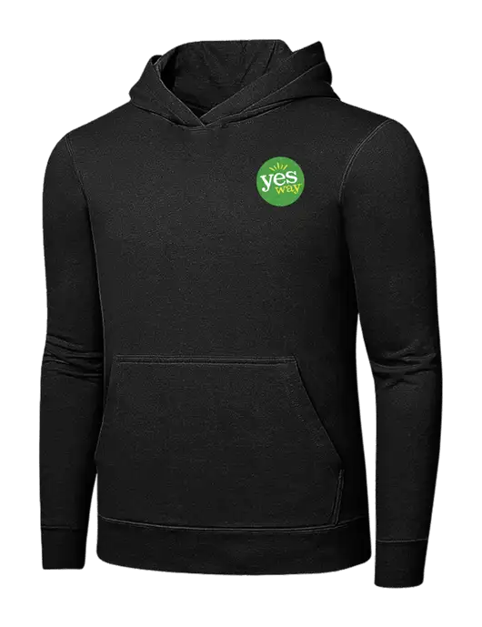 Jet Black 7.8 oz Ring Spun Hooded Sweatshirt w/Yesway Logo