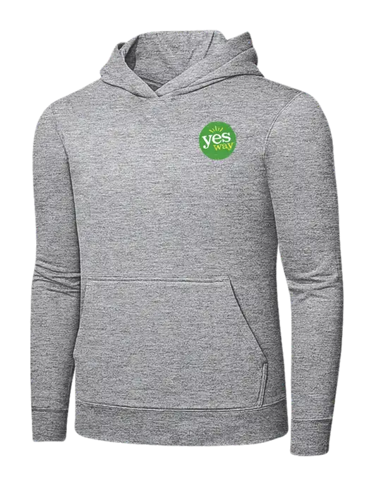 Light Grey Heather 7.8 oz Ring Spun Hooded Sweatshirt w/Yesway Logo
