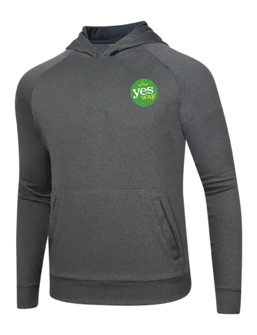 Tech Graphite Heather Fleece Hooded Sweatshirt w/Yesway Logo