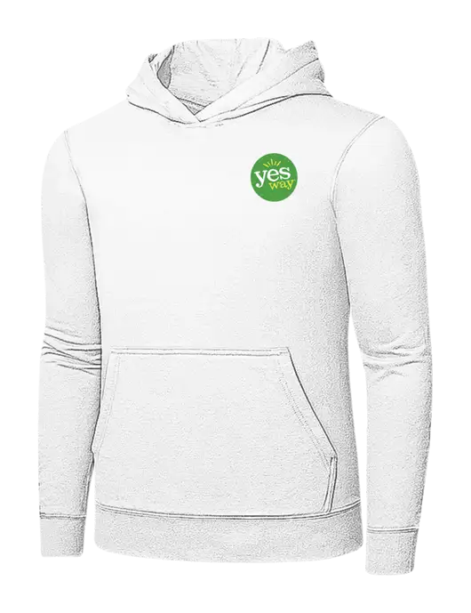 White 7.8 oz Ring Spun Hooded Sweatshirt w/Yesway Logo