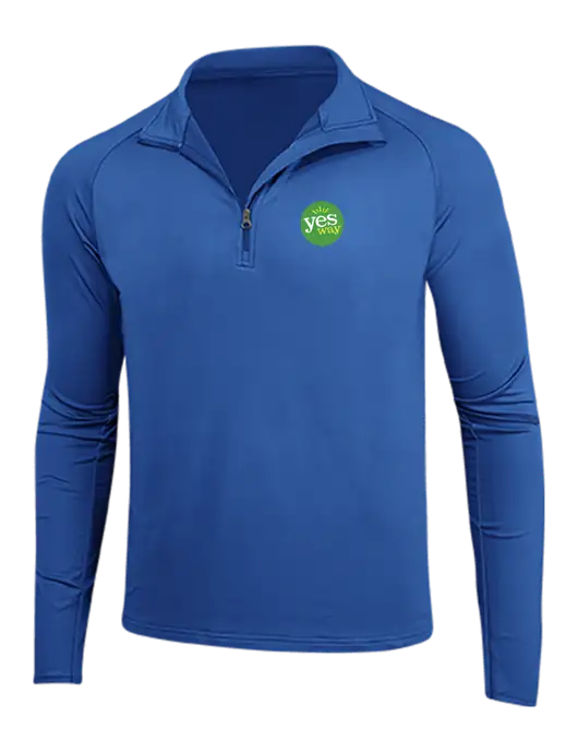 Dark Royal Sport Wick Stretch 1/4 Zip Pullover w/Yesway Logo