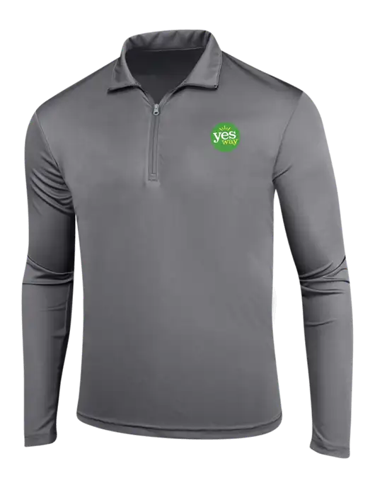 Medium Grey PosiCharge Competitor 1/4 Zip Pullover w/Yesway Logo