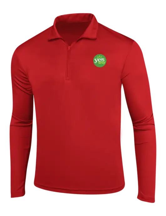 Red PosiCharge Competitor 1/4 Zip Pullover w/Yesway Logo