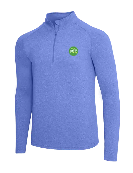 Royal Heather Sport Wick Stretch 1/4 Zip Pullover w/Yesway Logo