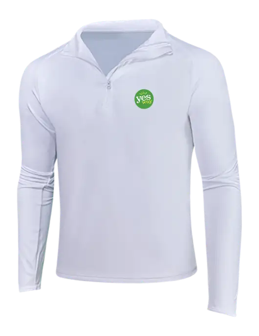 White Sport Wick Stretch 1/4 Zip Pullover w/Yesway Logo