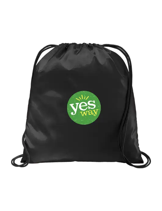 Drawstring  Black Cinch Pack w/Yesway Logo