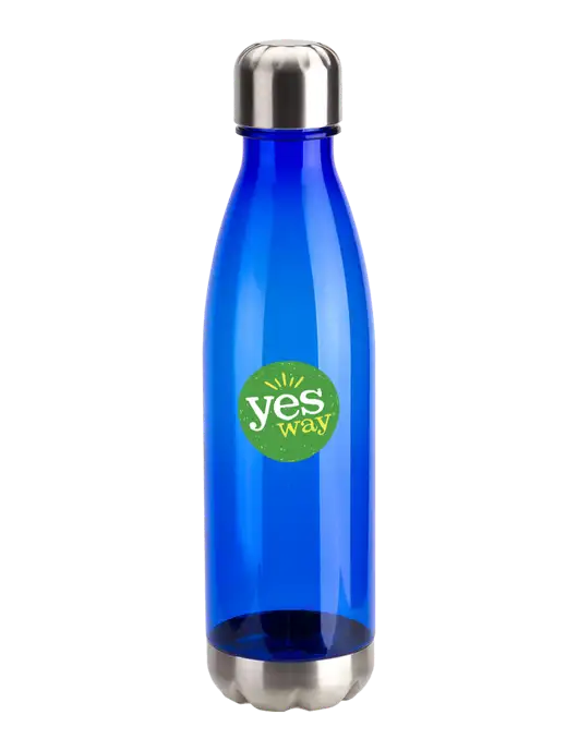 Bayside Tritan Blue 25 oz Bottle with Stainless Base and Cap w/Yesway Logo