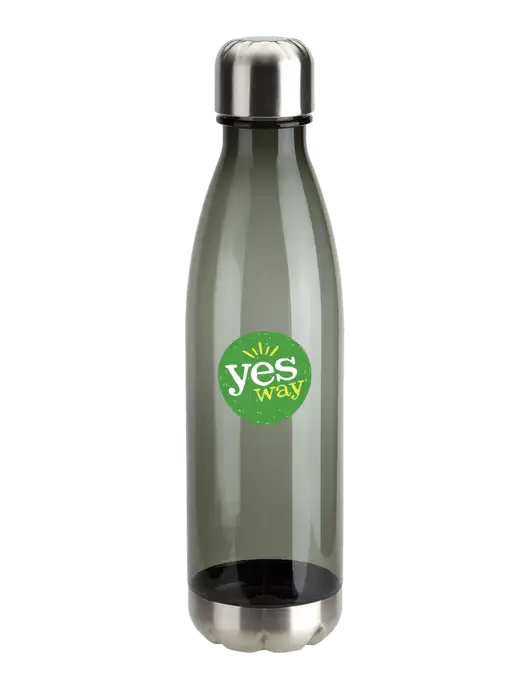 Bayside Tritan Smoke 25 oz Bottle with Stainless Base and Cap w/Yesway Logo