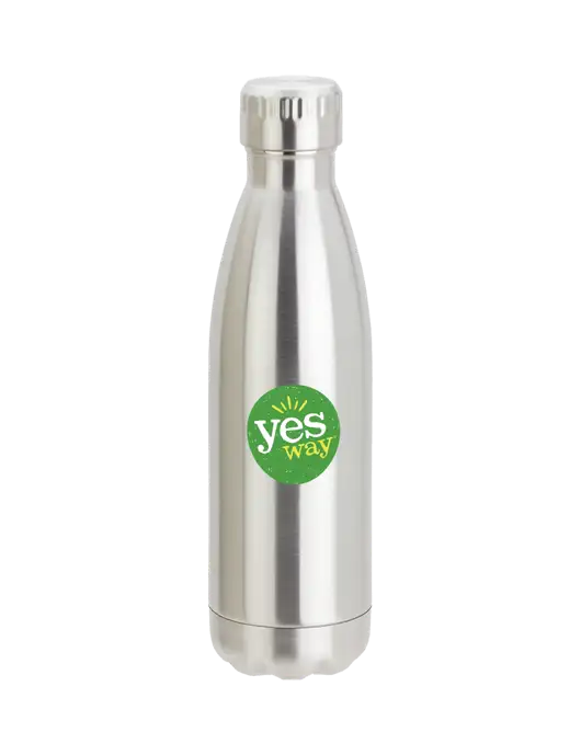 City Go Silver 17 oz Insulated Bottle w/Yesway Logo