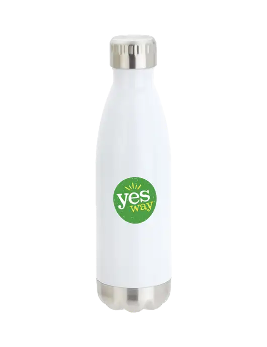 City Go White 17 oz Insulated Bottle w/Yesway Logo