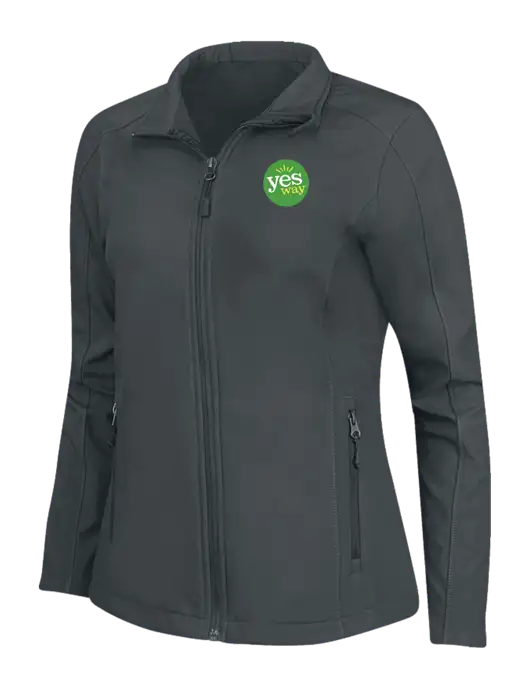 Charcoal Grey Womens Core Soft Shell Jacket w/Yesway Logo