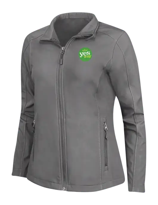 Medium Grey Womens Core Soft Shell Jacket w/Yesway Logo