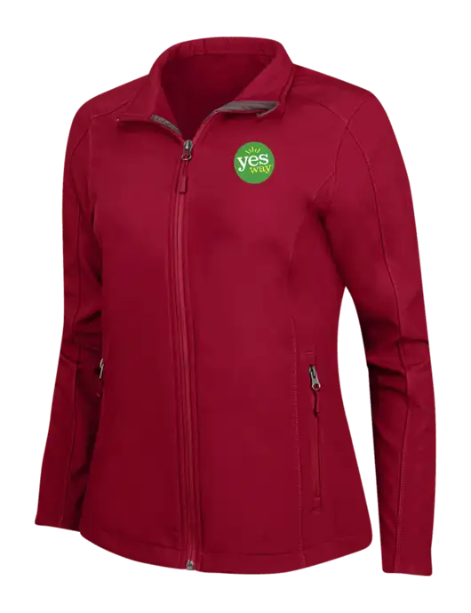 Red Womens Core Soft Shell Jacket w/Yesway Logo
