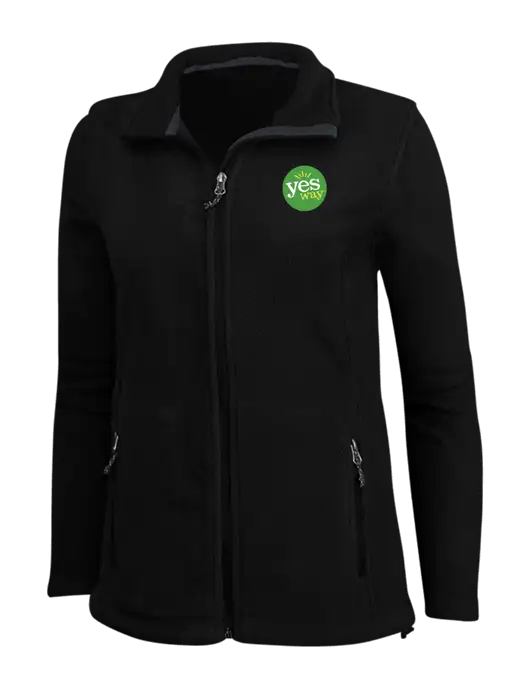 Womens Black Fleece Jacket w/Yesway Logo
