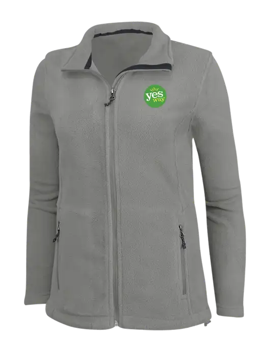 Womens Medium Grey Fleece Jacket w/Yesway Logo