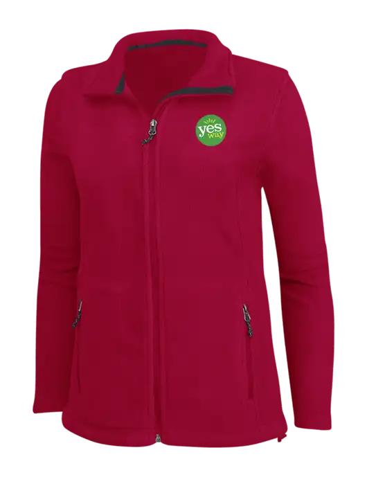 Womens Red Fleece Jacket w/Yesway Logo