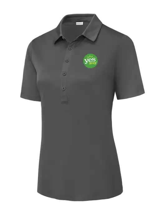 Dark Smoke Grey Womens Posi-UV Pro Polo w/Yesway Logo