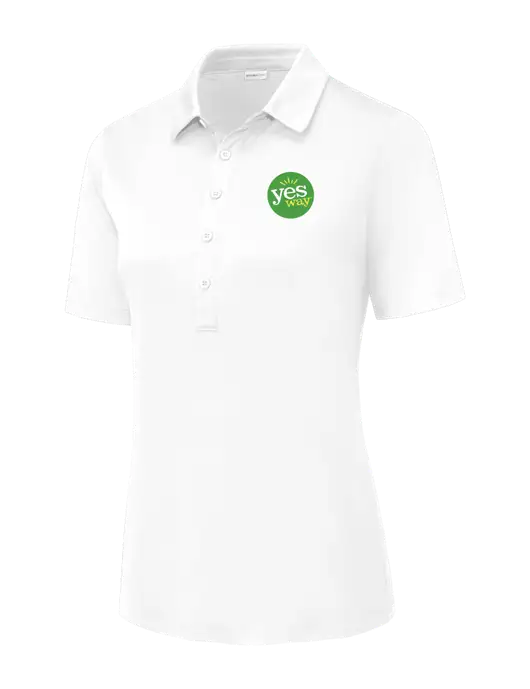 White Womens Posi-UV Pro Polo w/Yesway Logo