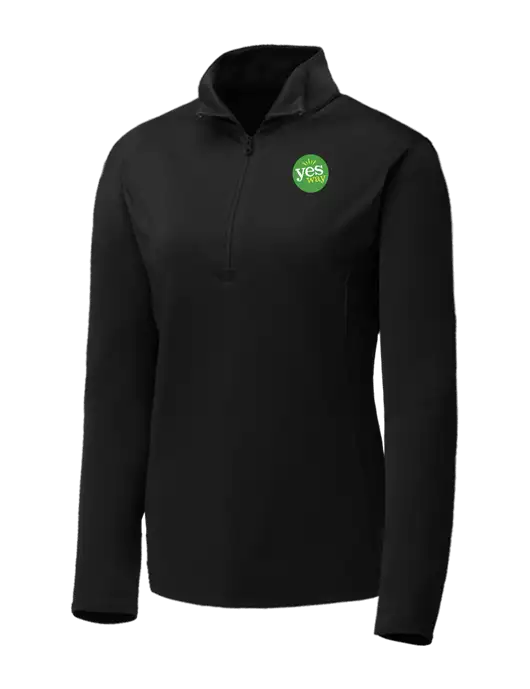 Black Womens Posicharge Competitor ¼ Zip Pullover w/Yesway Logo