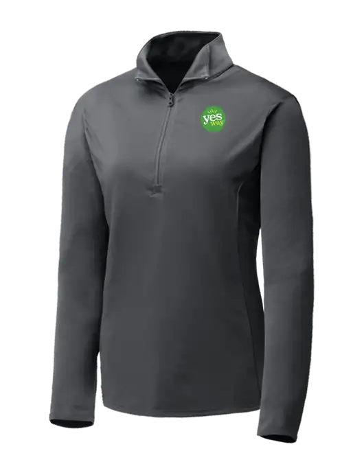 Dark Grey Womens Posicharge Competitor ¼ Zip Pullover w/Yesway Logo