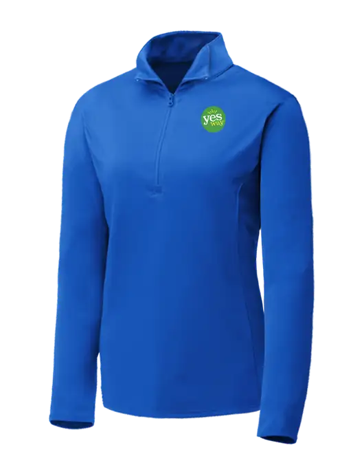 Dark Royal Womens Posicharge Competitor ¼ Zip Pullover w/Yesway Logo