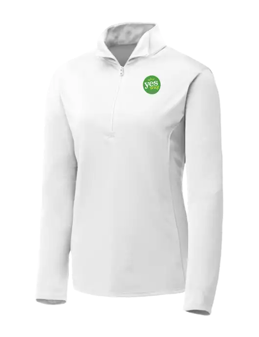 White Womens Posicharge Competitor ¼ Zip Pullover w/Yesway Logo