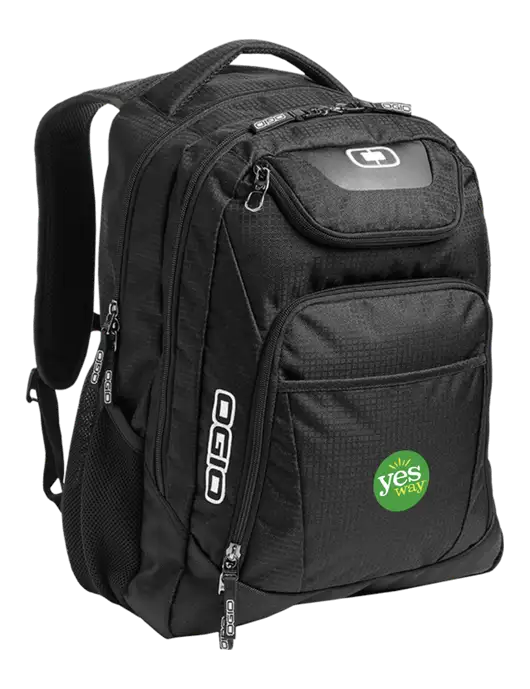 OGIO Black/Silver Excelsior Laptop Backpack w/Yesway Logo