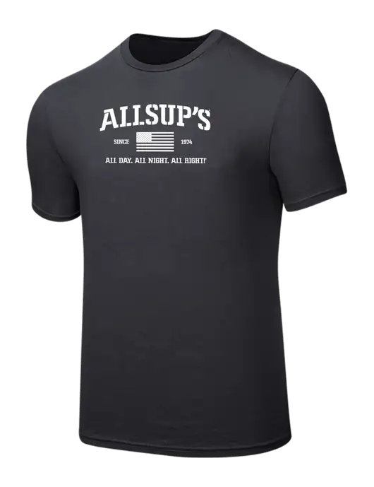 Seriously Soft Charcoal T-Shirt w/Allsup's Veteran 2024 Logo