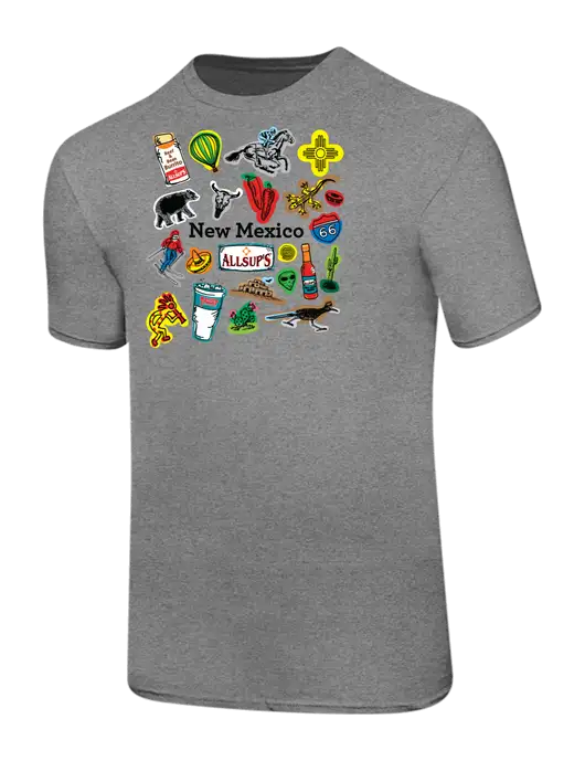 Ring Spun Light Heather Grey 4.5 oz T-Shirt w/Yesway New Mexico Front Design Logo
