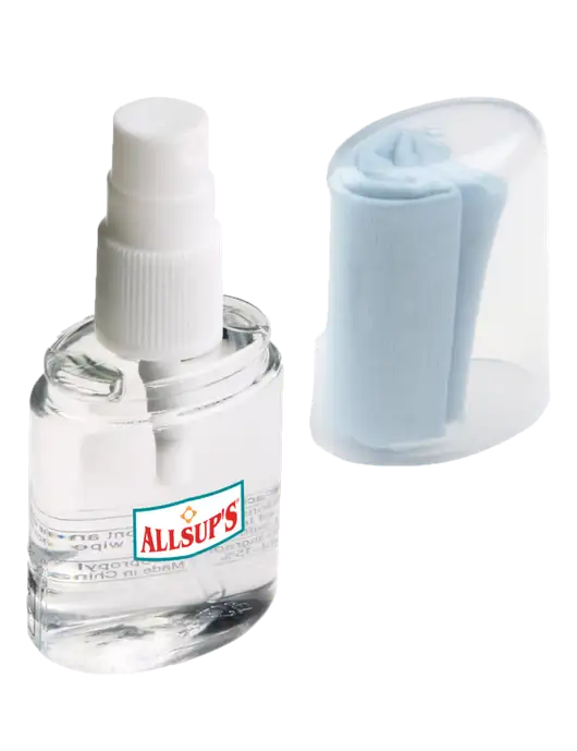 Lens Cleaning Spray & Microfiber Cloth w/ALLSUP'S Logo