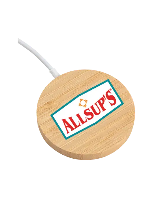 Bamboo Charging Pad w/ALLSUP'S Logo