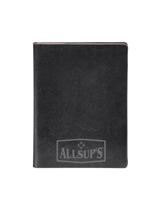 Fabrizio Black Rfid Passport Holder w/ALLSUP'S Logo
