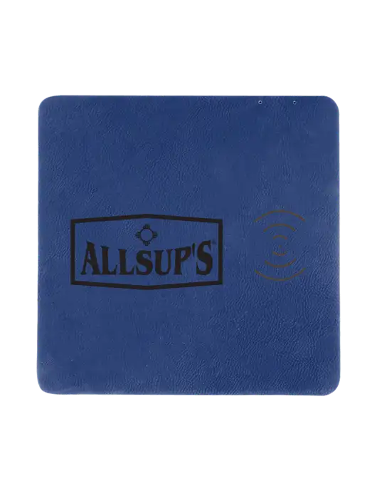 Light Navy Blue Laserable Leatherette Phone Charging Mat w/ALLSUP'S Logo