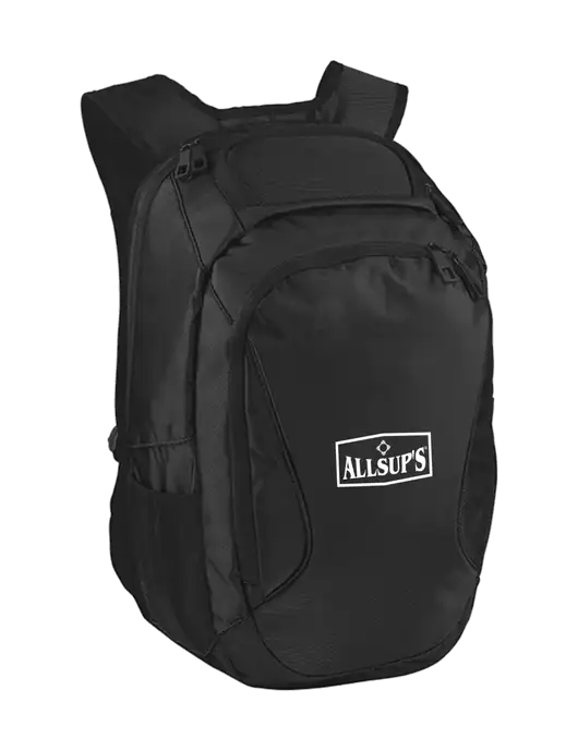 Stealth Black Laptop Backpack w/ALLSUP'S Logo
