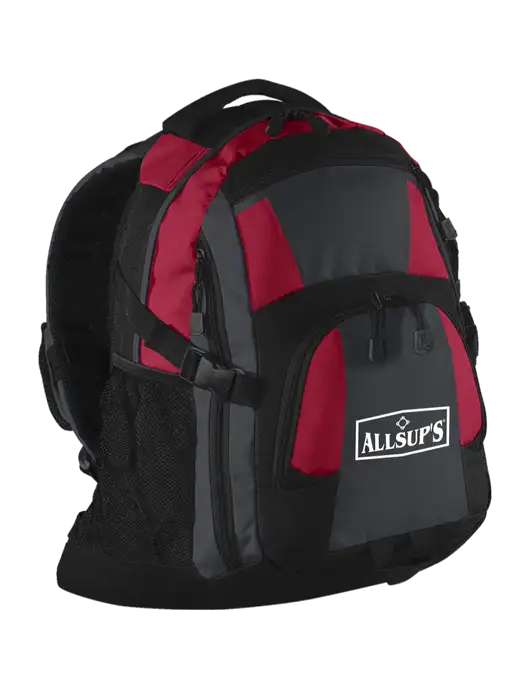 Urban Red/Grey/Black Laptop Backpack w/ALLSUP'S Logo