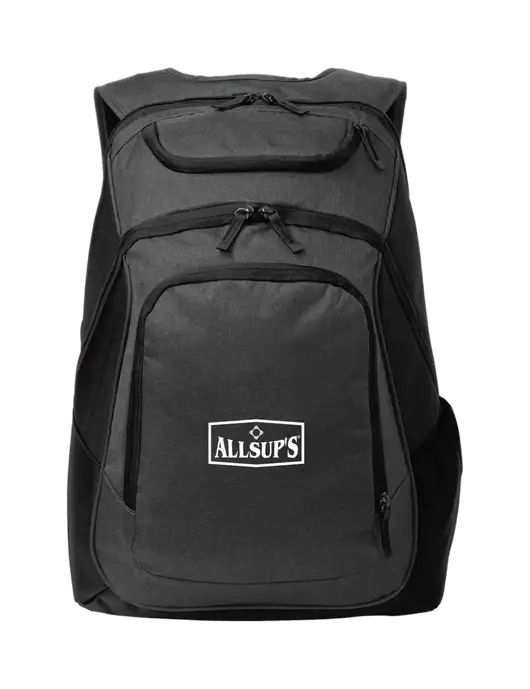 Executive Graphite Heather/Black Laptop Backpack w/ALLSUP'S Logo